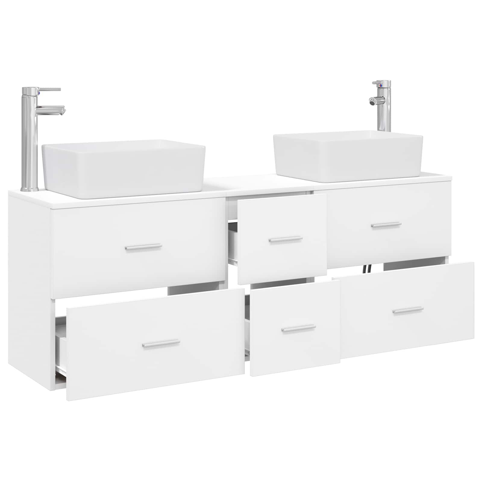 Set ormarića za kupaonicu 3 kom. Bijela 53 x 34,5 x 63 cm