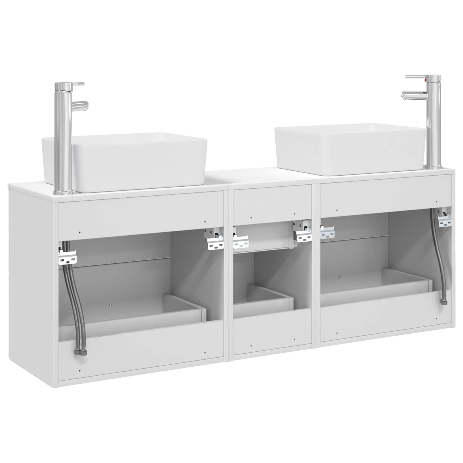 Set ormarića za kupaonicu 3 kom. Bijela 53 x 34,5 x 63 cm