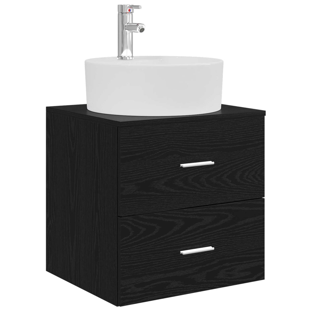 Set ormarića za kupaonicu 3 kom. Crna 62,5 x 44,5 x 50 cm