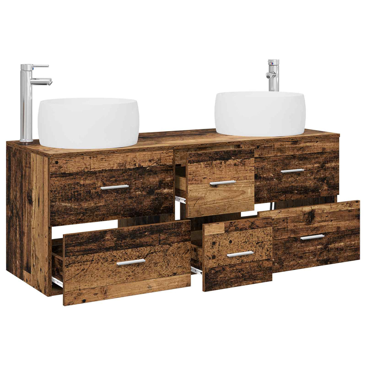 Set namještaja za kupaonicu 3 kom. Staro drvo Smeđa 49.5 x 44.5 x 66 cm