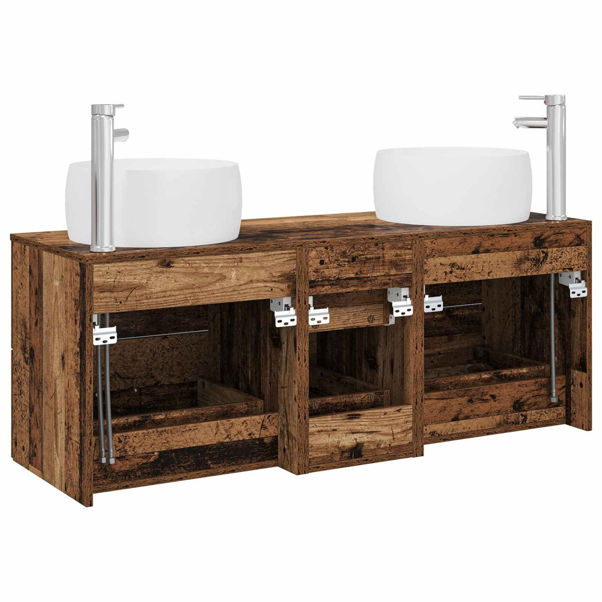 Set namještaja za kupaonicu 3 kom. Staro drvo Smeđa 49.5 x 44.5 x 66 cm