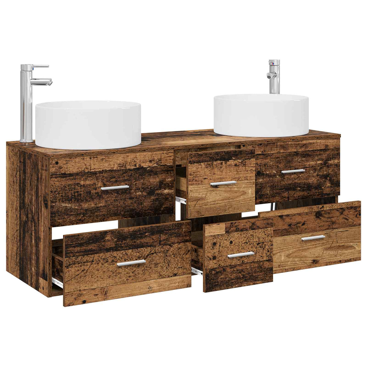 Set namještaja za kupaonicu 3 kom. Staro drvo Smeđa 49.5 x 44.5 x 65.5 cm