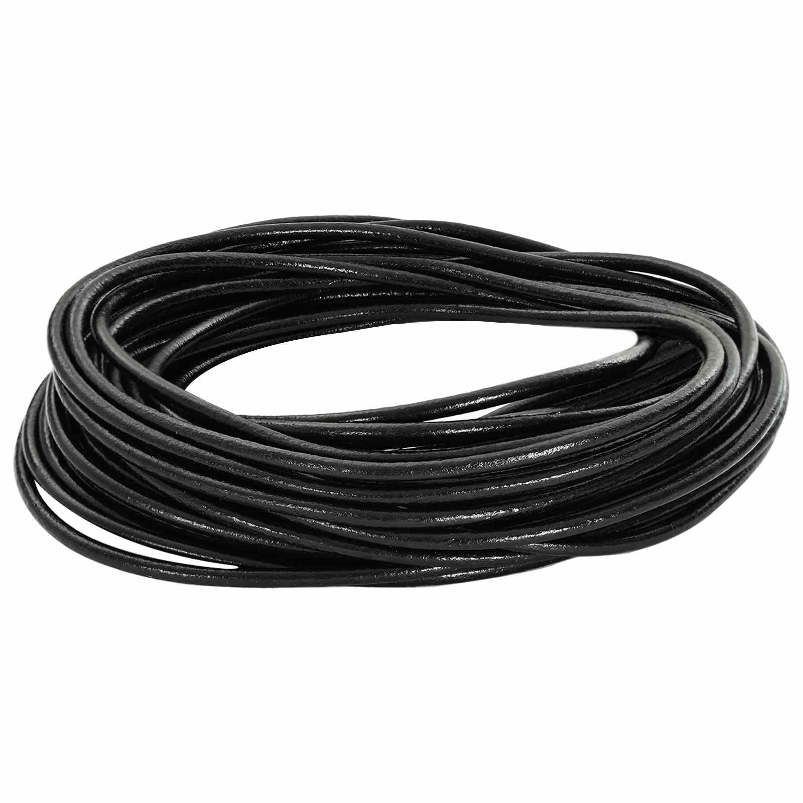 Kožni konop Crna Ø3 mm x 10 m Koža