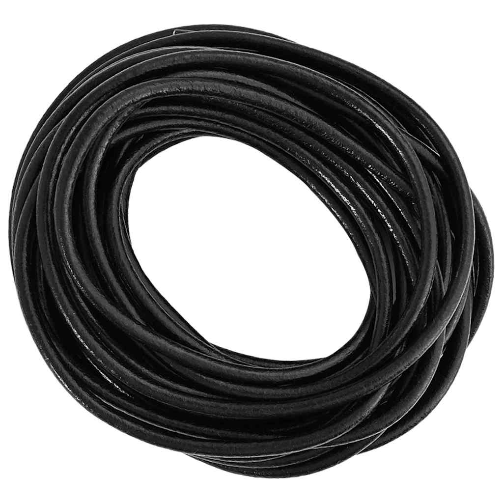 Kožni konop Crna Ø5 mm x 5 m Koža