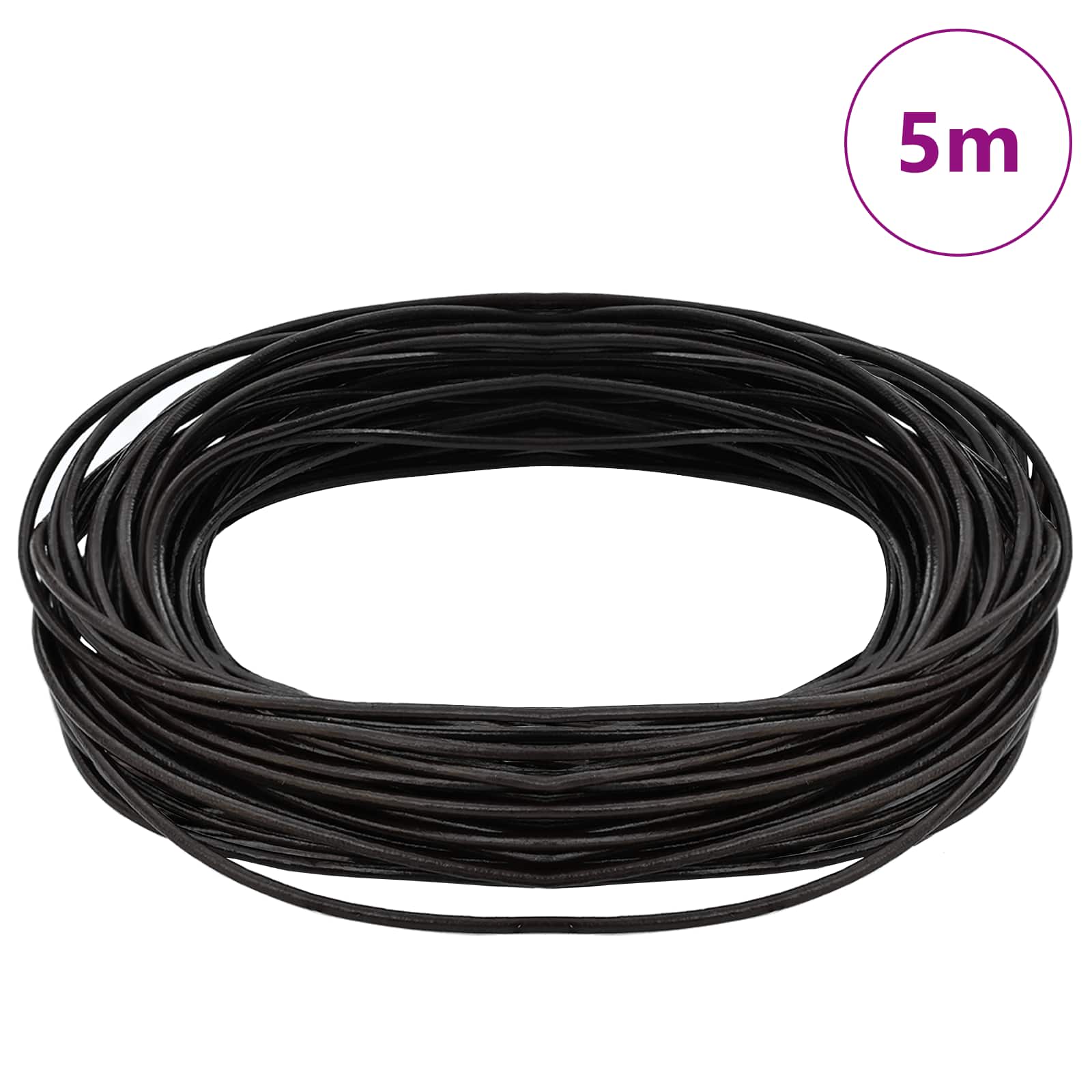 Kožni konop Tamno smeđa Ø2 mm x 5 m Koža