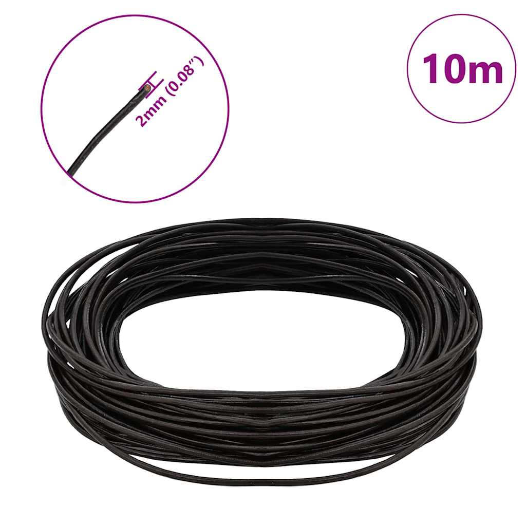 Kožni konop Tamno smeđa Ø2 mm x 10 m Koža