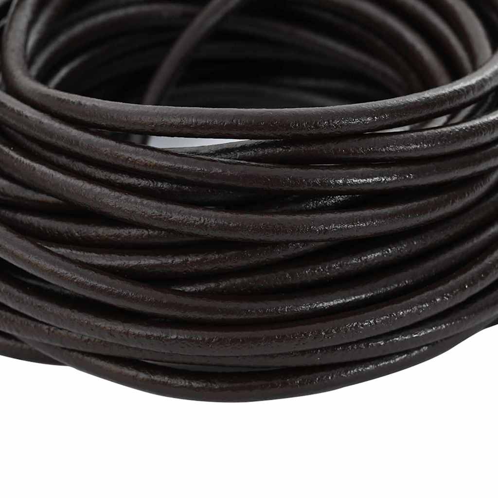 Kožni konop Tamno smeđa Ø5 mm x 5 m Koža