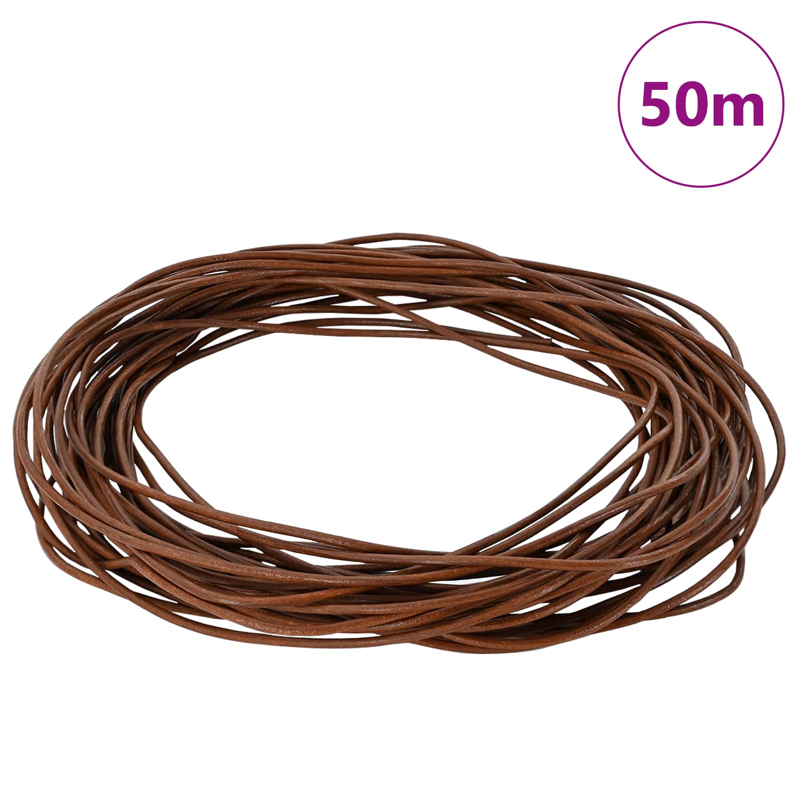 Kožni konop Svijetlosmeđa Ø2 mm x 50 m Koža