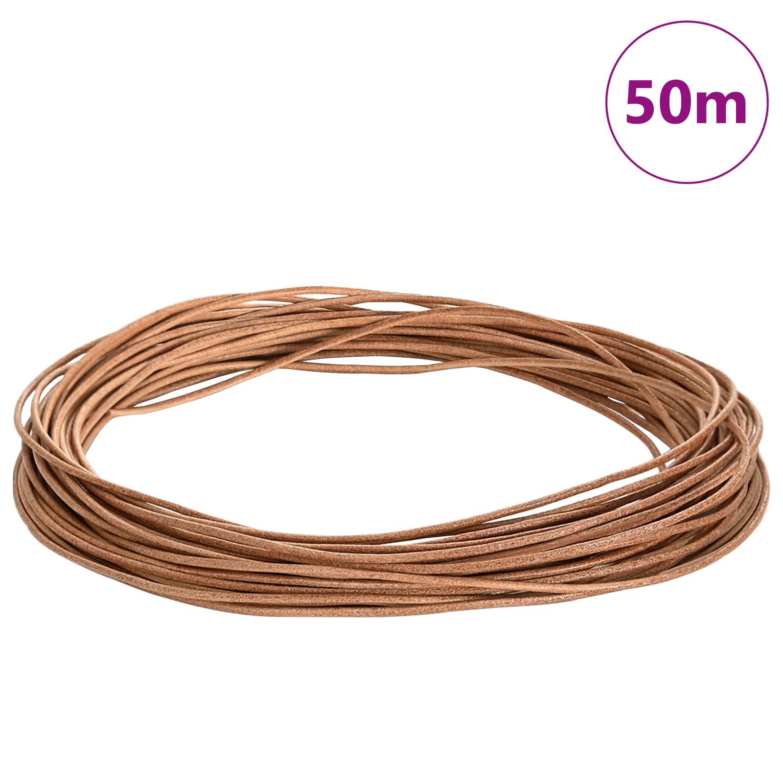 Kožni konop Smeđa Ø1 mm x 50 m Koža
