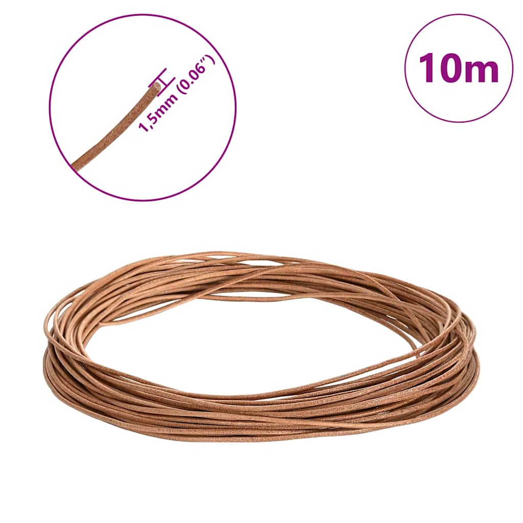 Kožni konop Smeđa Ø1,5 mm x 10 m Koža