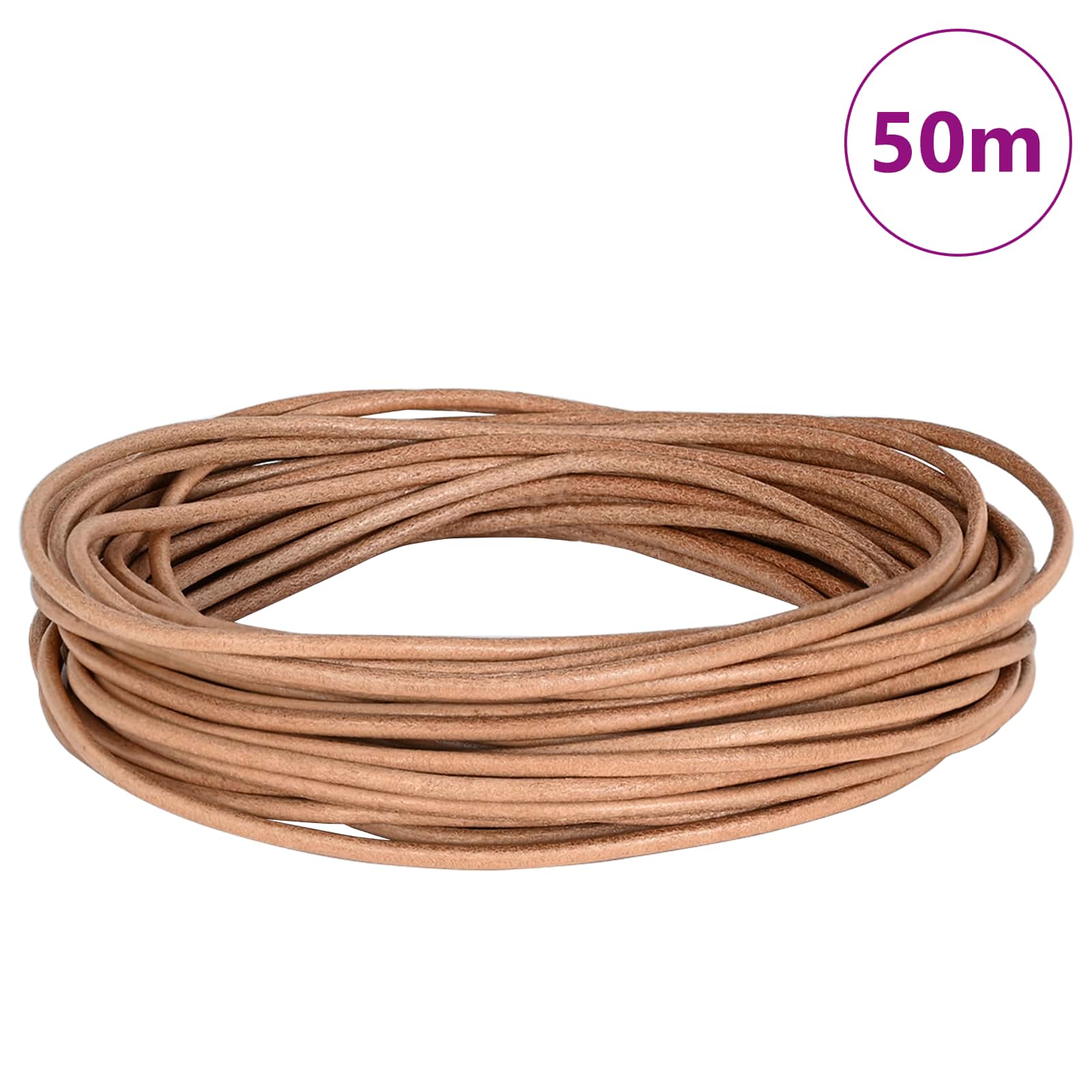 Kožni konop Smeđa Ø3 mm x 50 m Koža