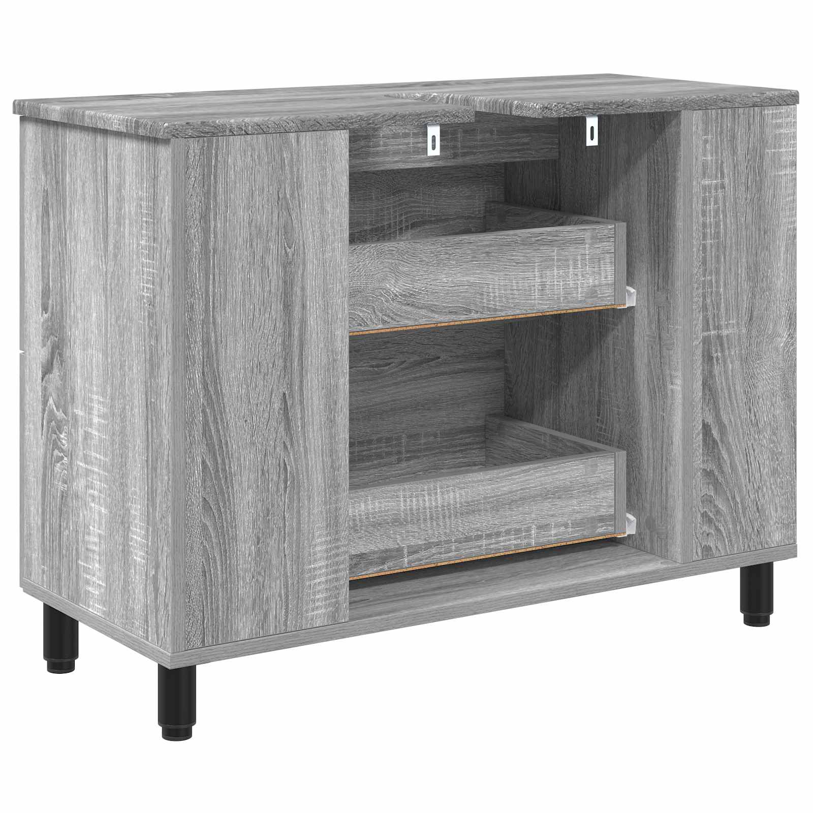 Toaletna jedinica Siva Sonoma 80 x 35 x 60 cm Konstruirano drvo