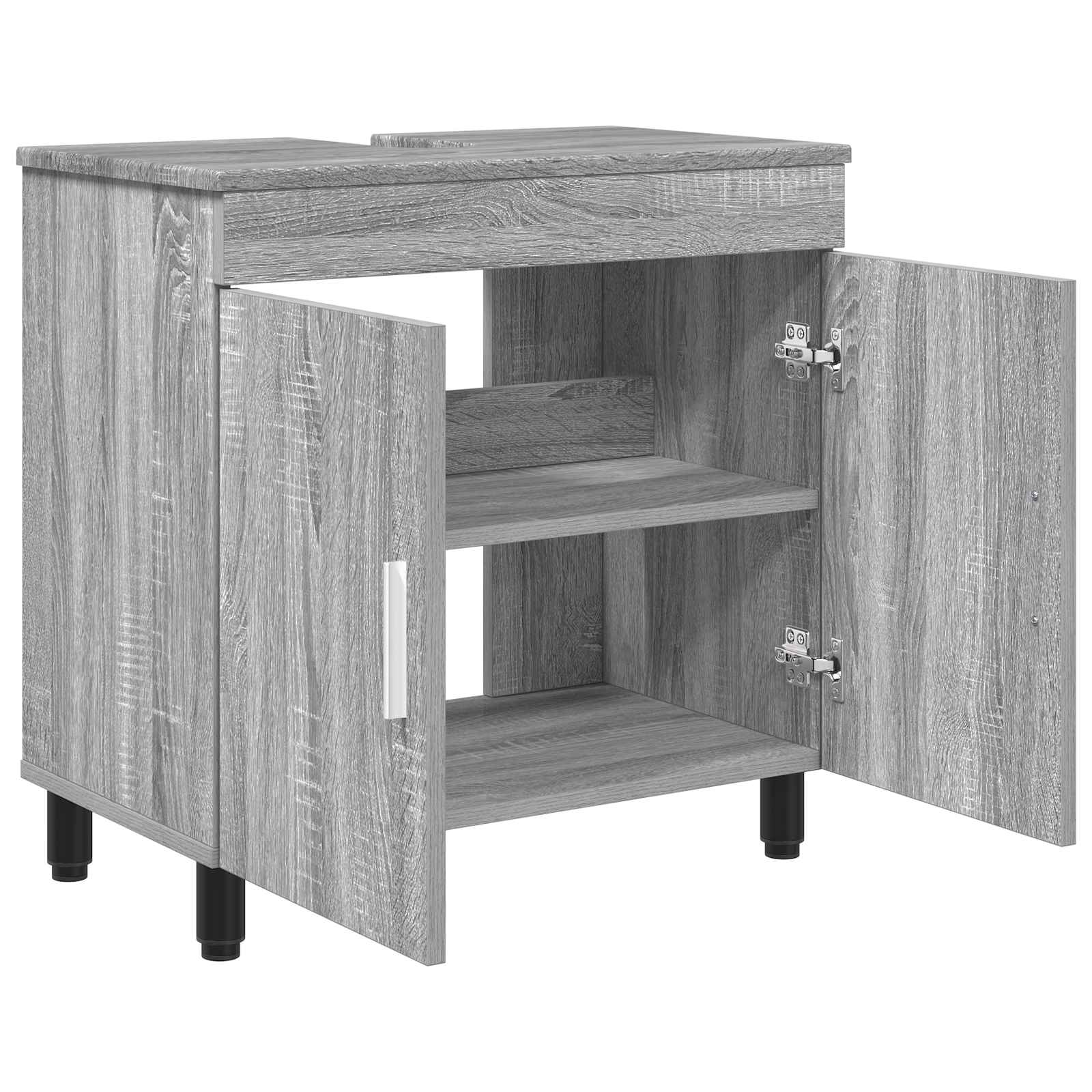 Toaletna jedinica Siva Sonoma 60 x 35 x 60 cm Konstruirano drvo