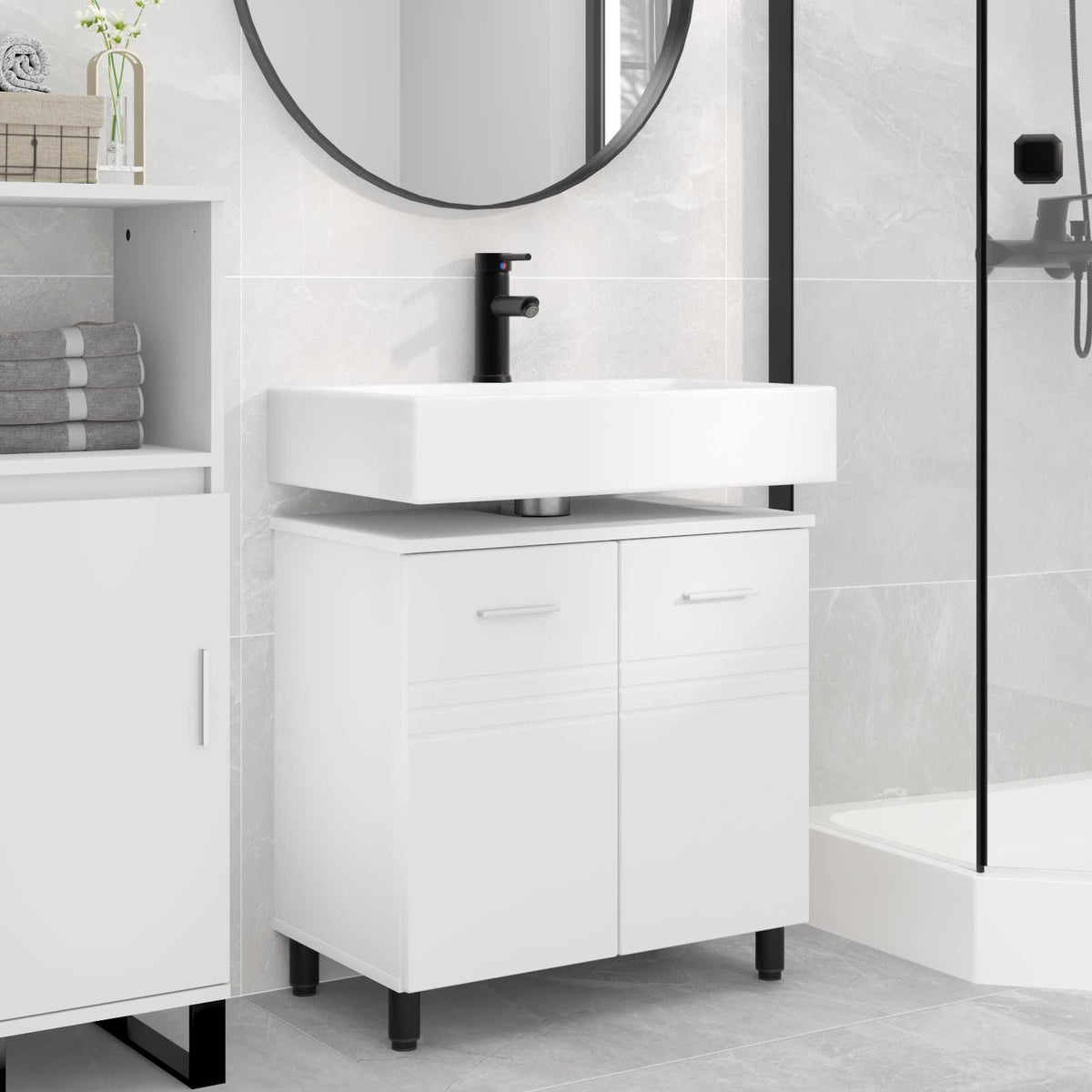 Toaletna jedinica Bijela 60 x 35 x 60 cm Konstruirano drvo