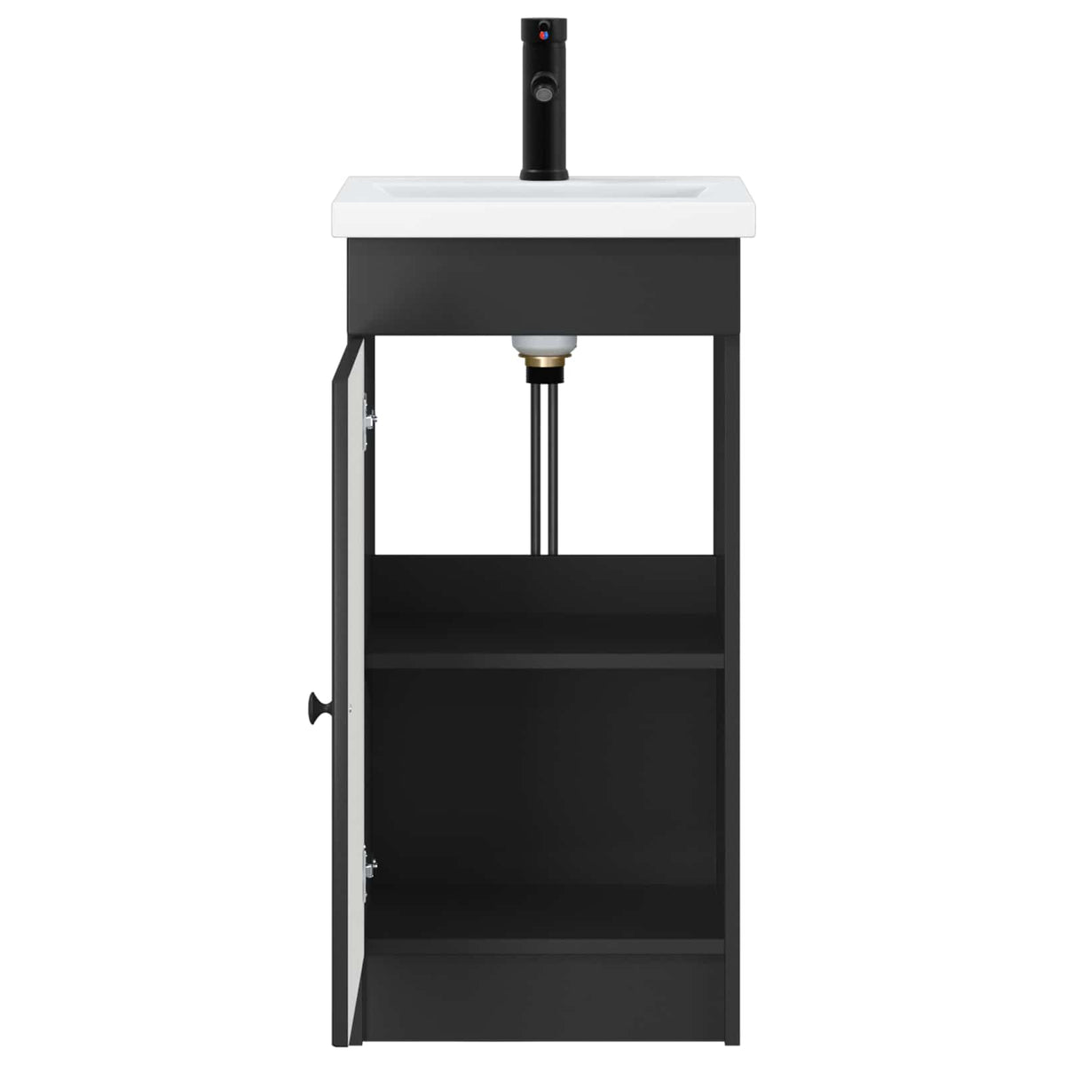 Kupaonski umivaonik s sudoperom Crna 42 x 40 x 84,5 cm