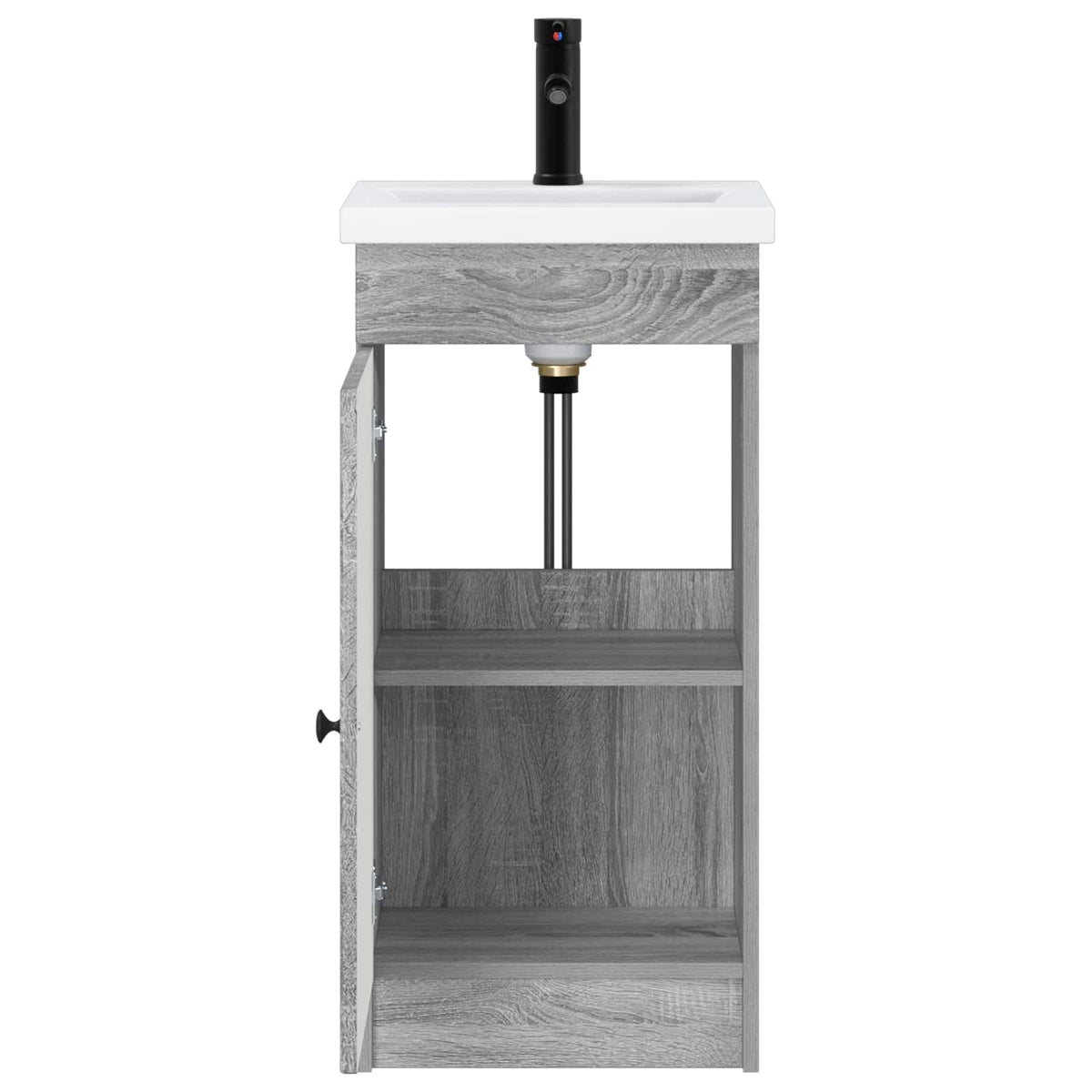 Kupaonski umivaonik s sudoperom Siva Sonoma 42 x 40 x 84,5 cm
