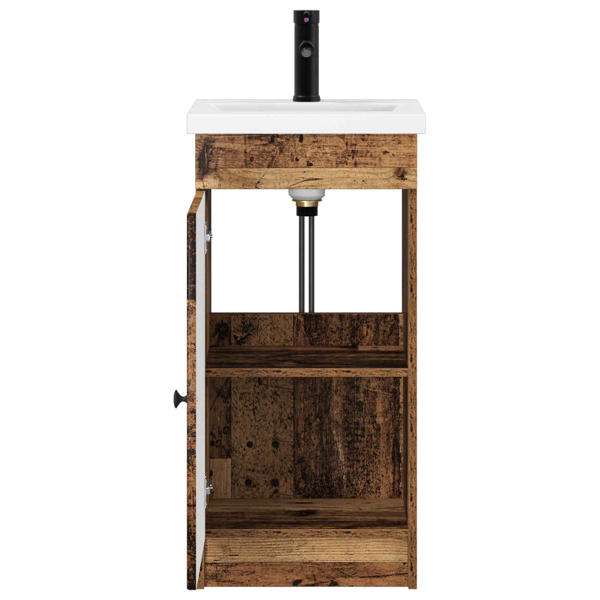 Kupaonski umivaonik s sudoperom Staro drvo 42 x 40 x 84,5 cm