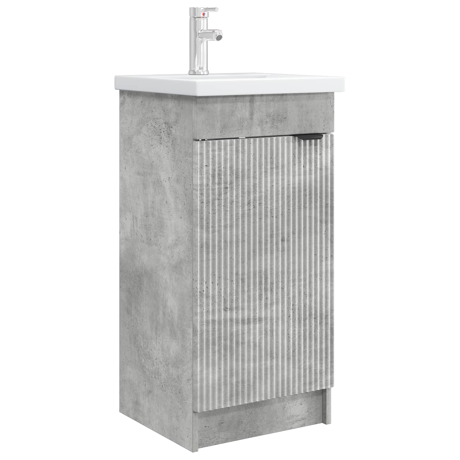 Kupaonski umivaonik s sudoperom Betonska siva 42 x 40 x 84,5 cm
