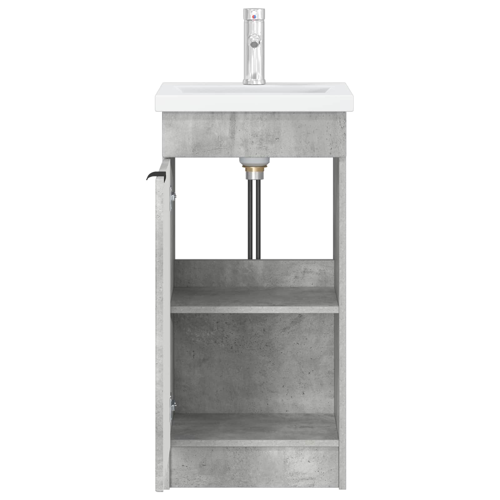 Kupaonski umivaonik s sudoperom Betonska siva 42 x 40 x 84,5 cm