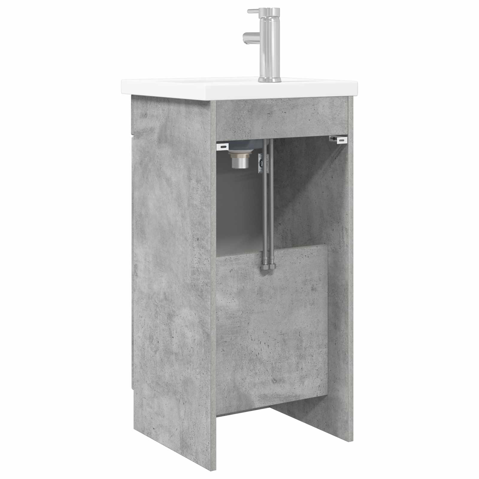 Kupaonski umivaonik s sudoperom Betonska siva 42 x 40 x 84,5 cm