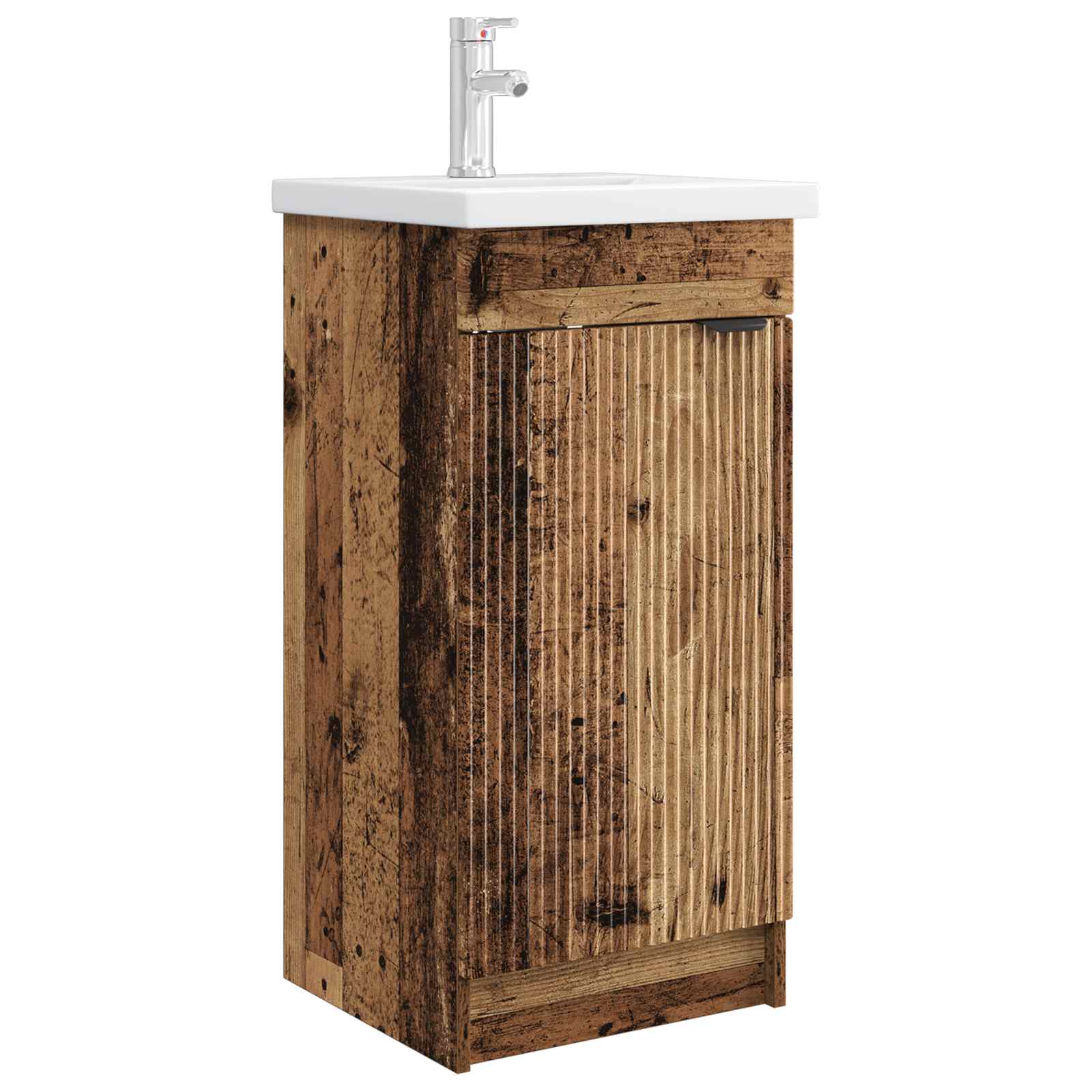 Kupaonski umivaonik s sudoperom Staro drvo 42 x 40 x 84,5 cm