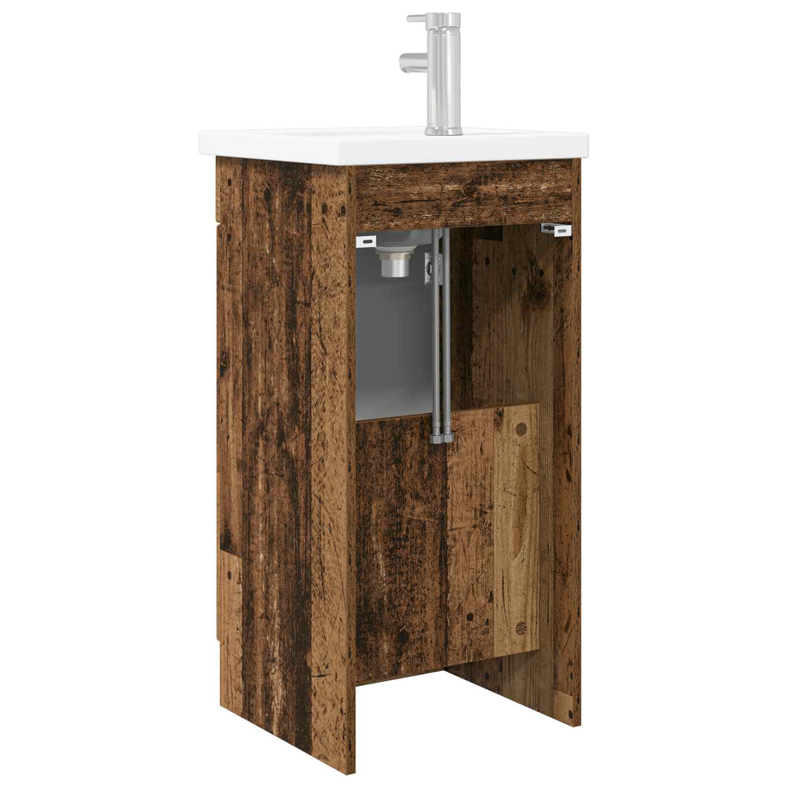 Kupaonski umivaonik s sudoperom Staro drvo 42 x 40 x 84,5 cm