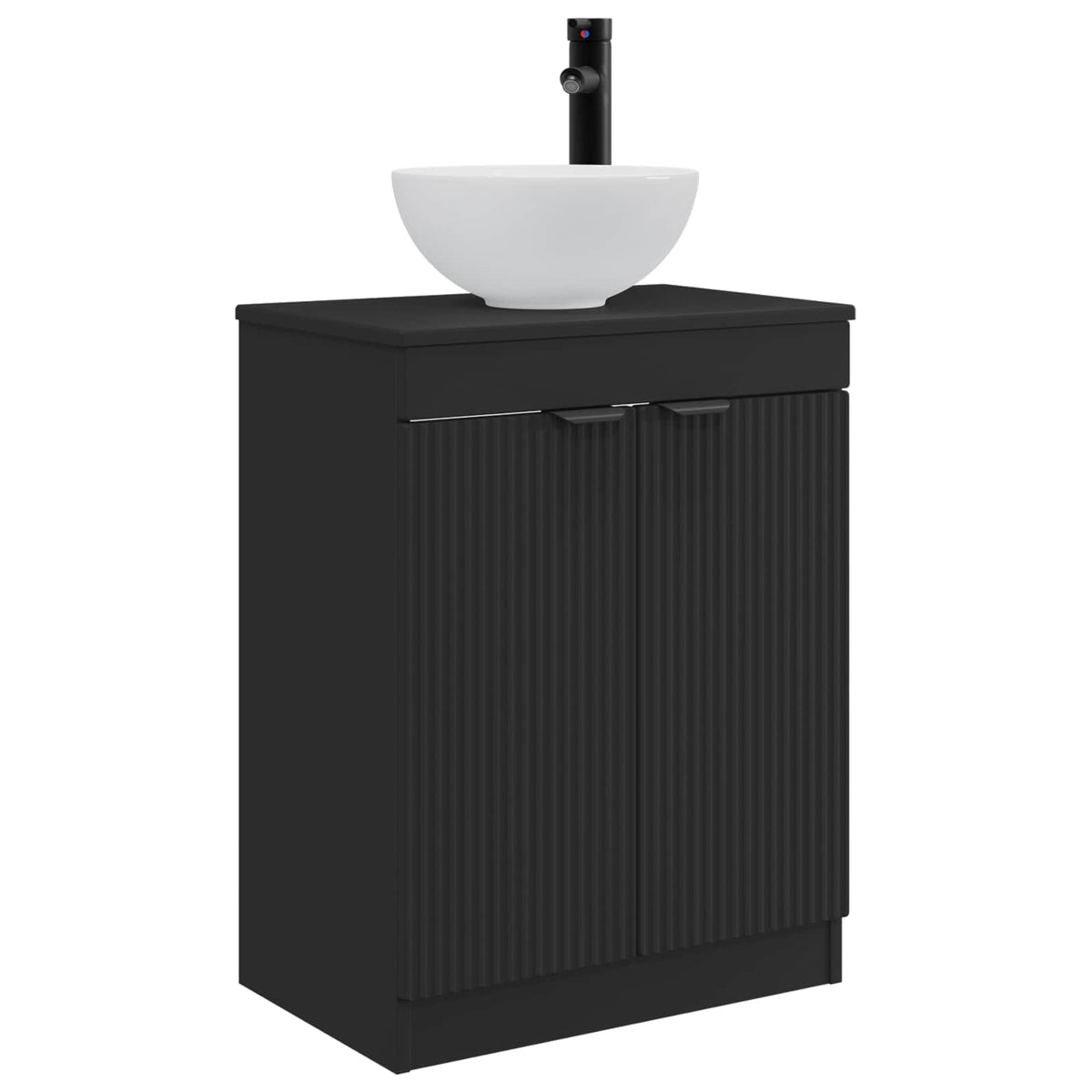 Kupaonski umivaonik s sudoperom Crna 54 x 35 x 83 cm