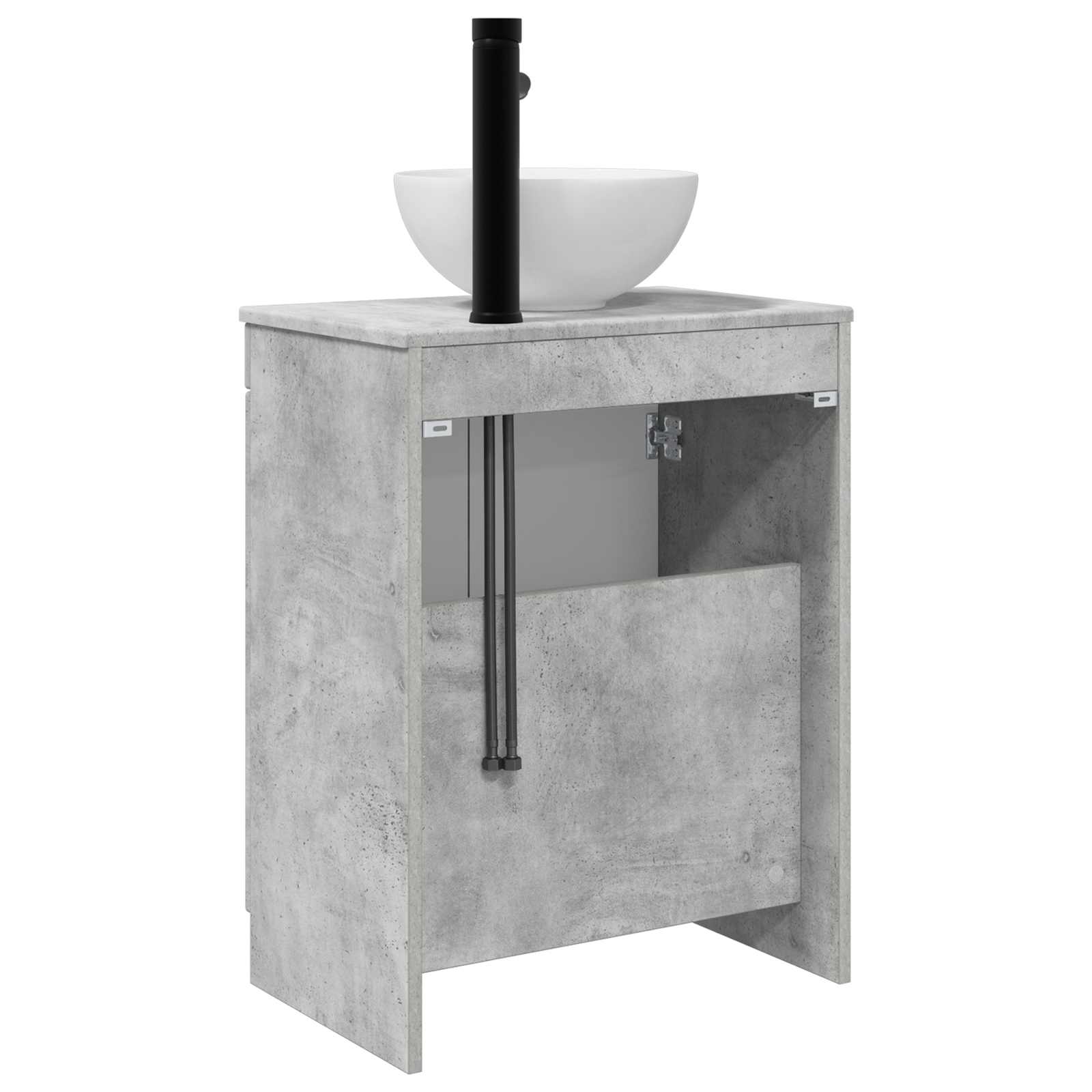 Kupaonski umivaonik s sudoperom Betonska siva 54 x 35 x 83 cm
