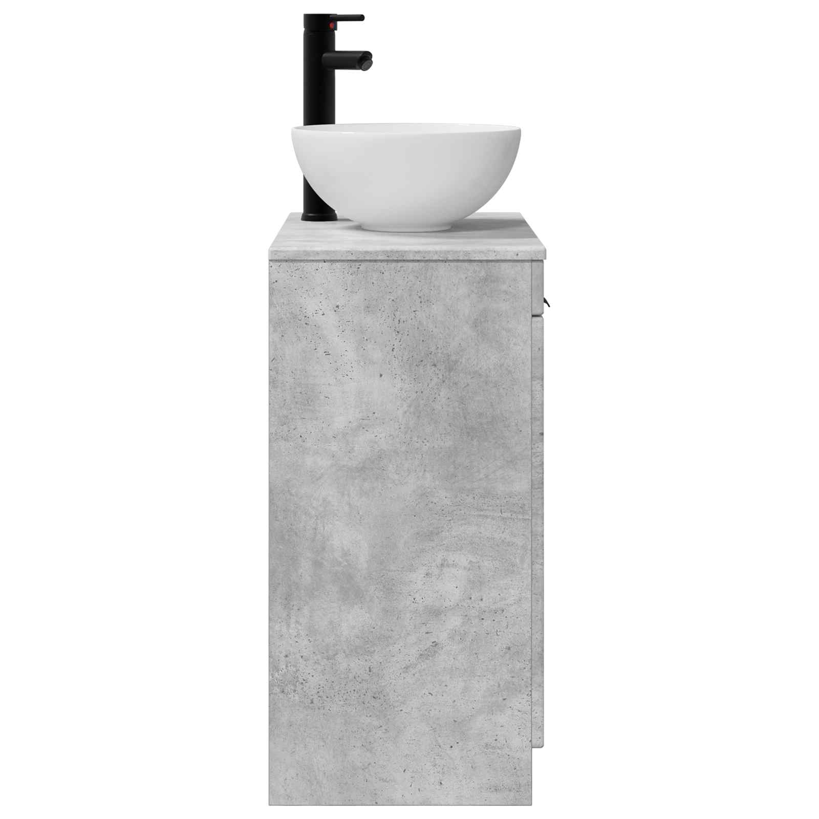 Kupaonski umivaonik s sudoperom Betonska siva 54 x 35 x 83 cm