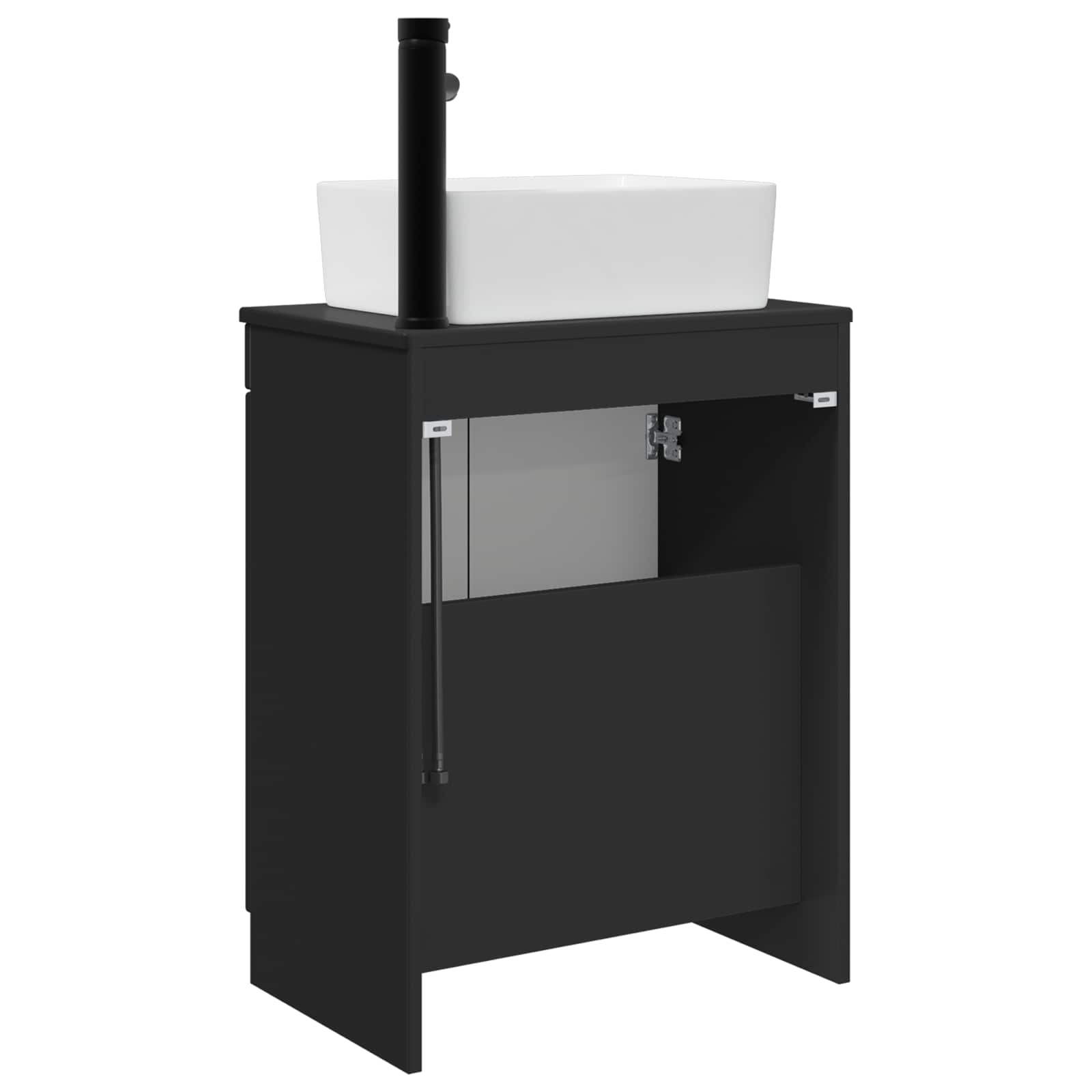 Kupaonski umivaonik s sudoperom Crna 54 x 35 x 83 cm