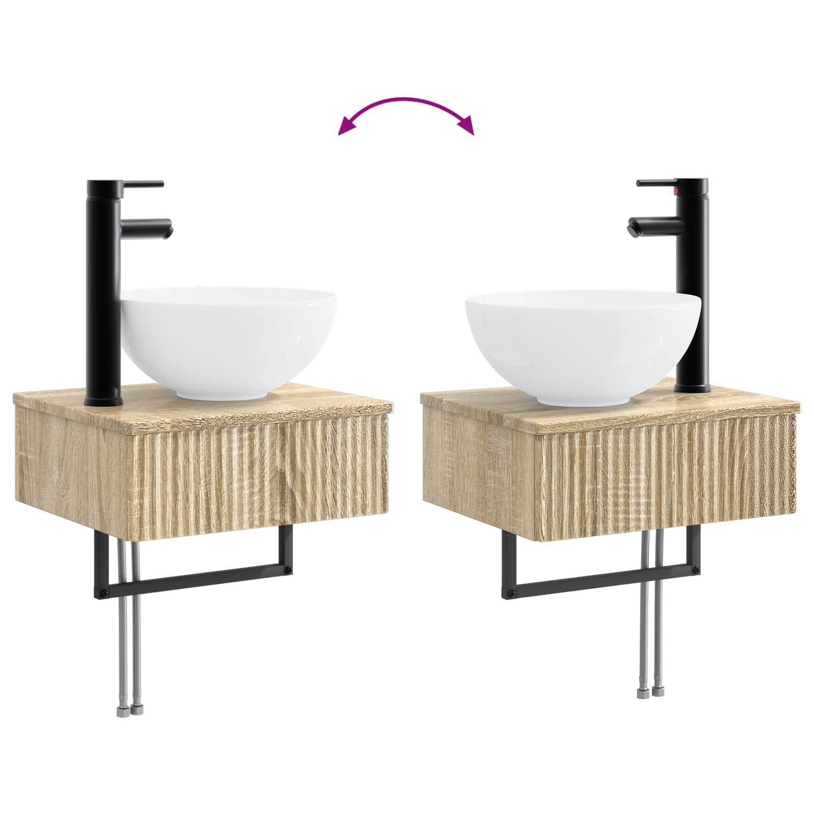 Zidni sudoper Hrast sonoma 40 x 35 x 39 cm Konstruirano drvo