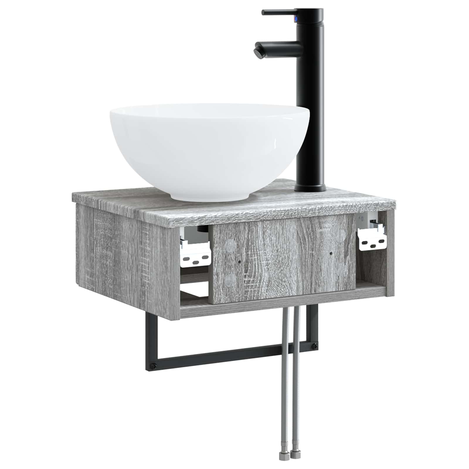 Zidni sudoper Siva Sonoma 40 x 35 x 39 cm Konstruirano drvo