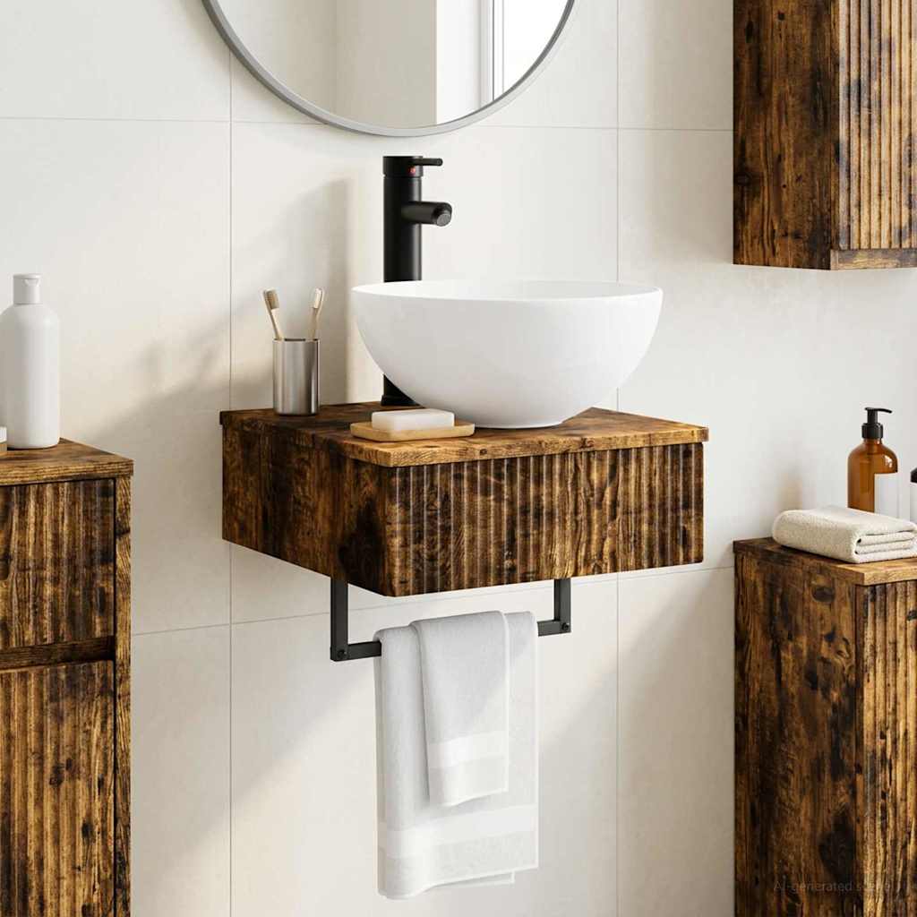Zidni sudoper Dimljeni hrast 40 x 41 x 40,5 cm