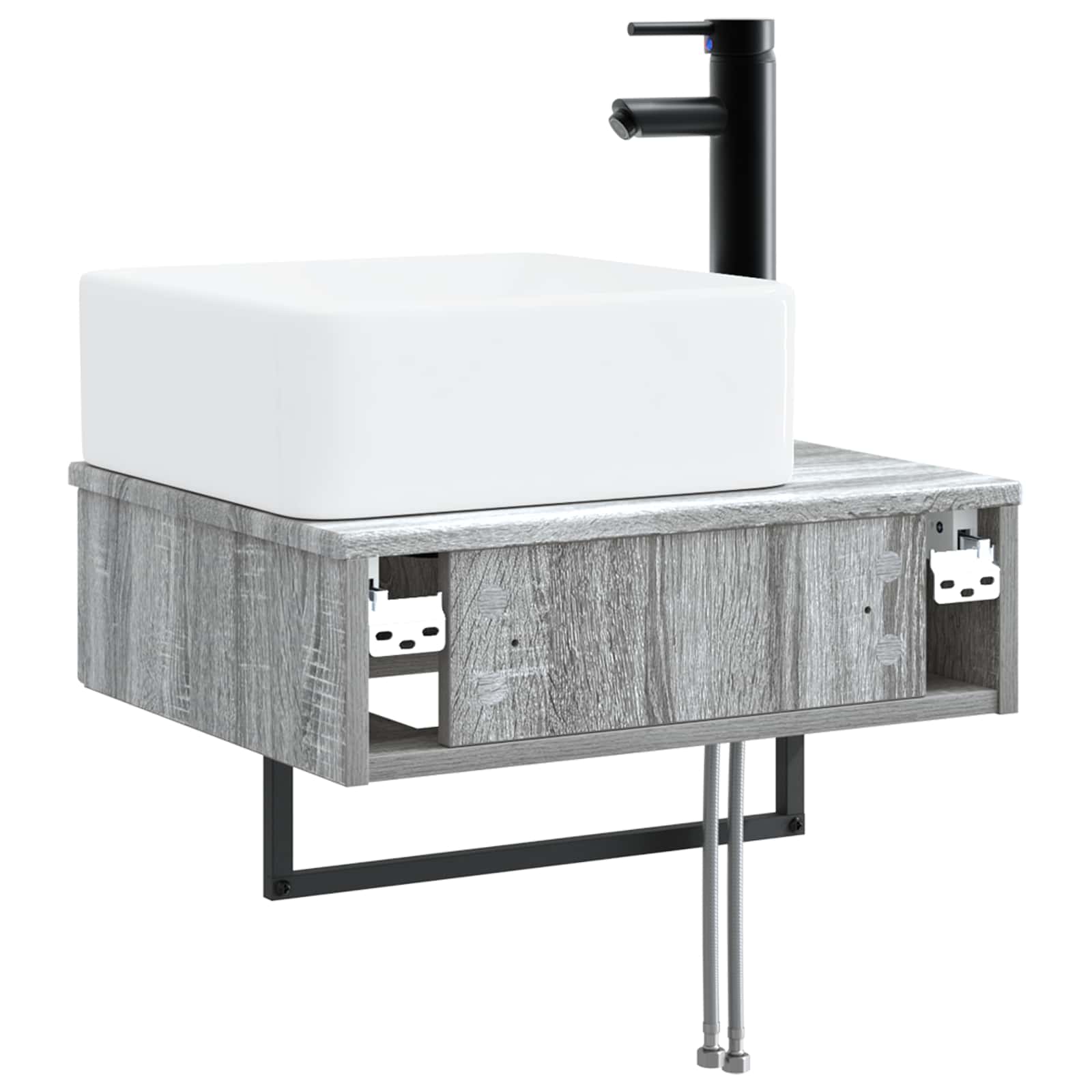 Zidni sudoper Siva Sonoma 50 x 41 x 39 cm Konstruirano drvo