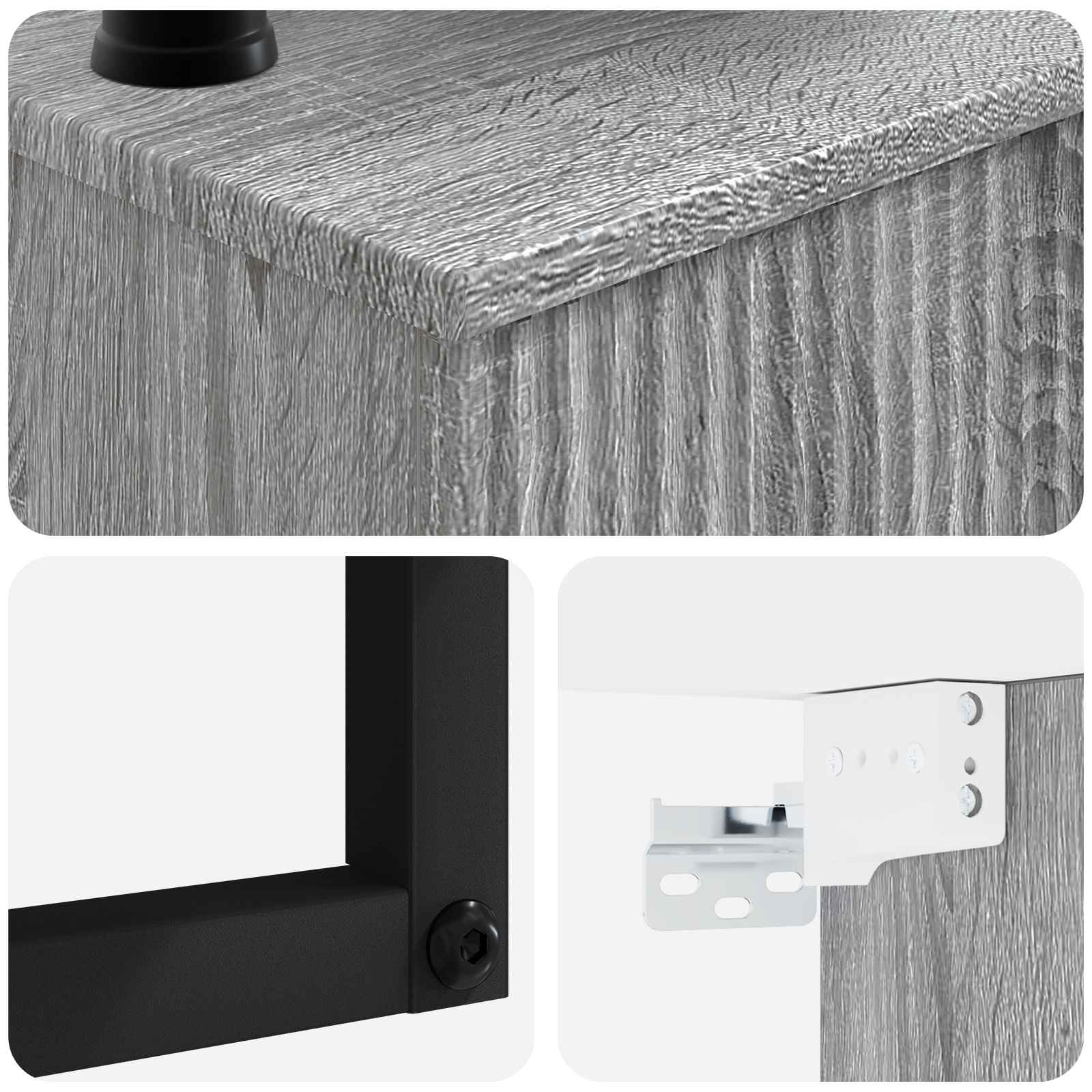 Zidni sudoper Siva Sonoma 53 x 35 x 39 cm Konstruirano drvo