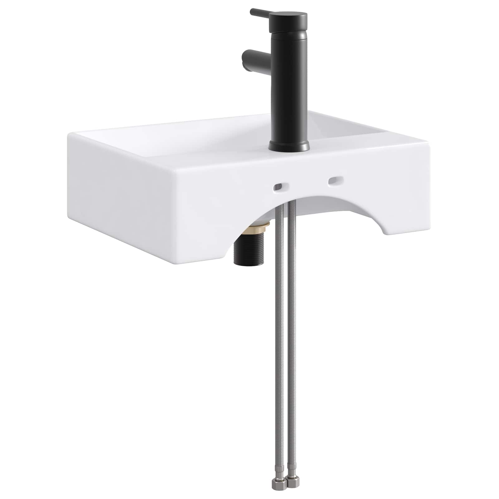 Umivaonik za kupaonicu Mat Crna 39 x 30,5 x 12,5 cm Metal