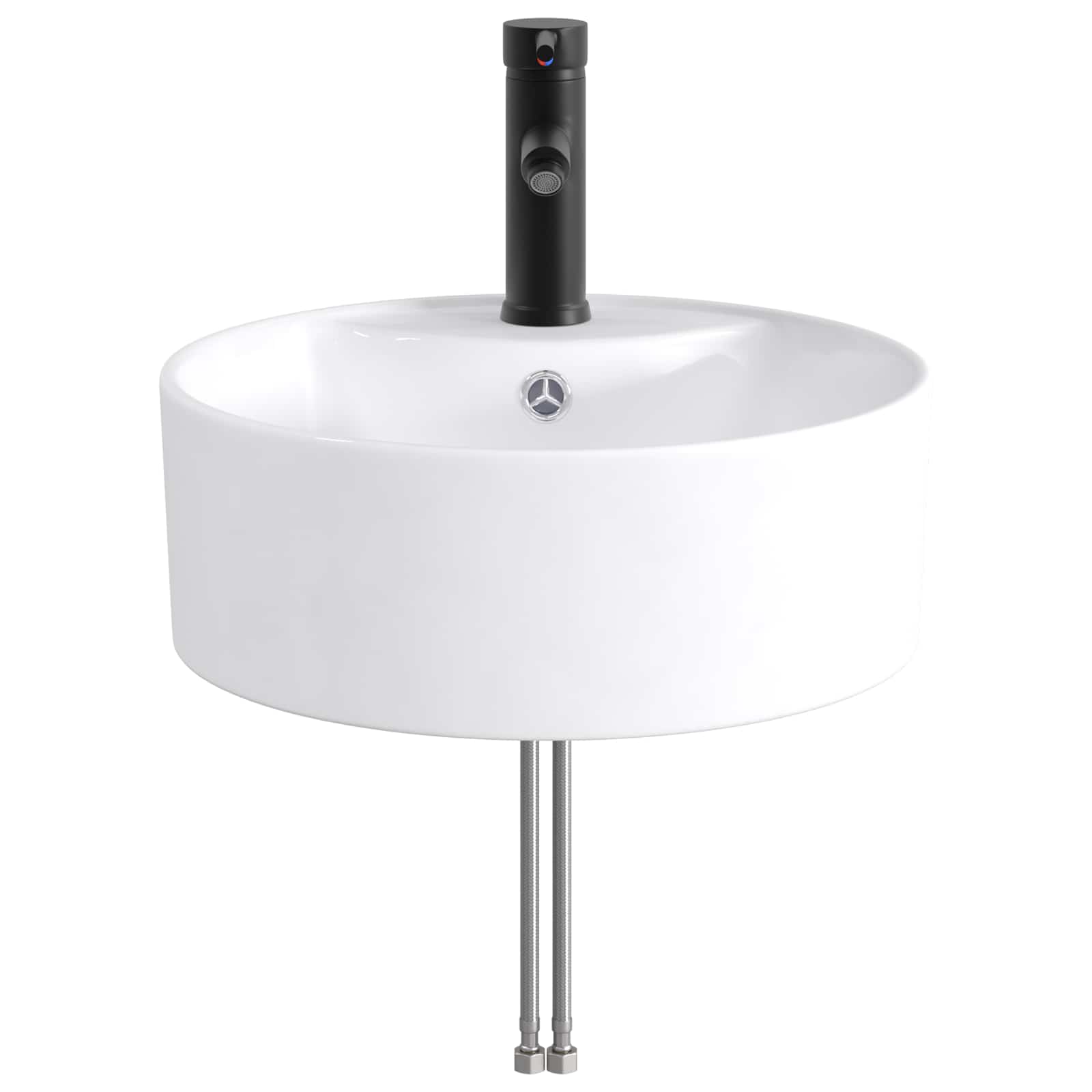 Umivaonik za kupaonicu Mat Crna 40,5 x 40,5 x 15 cm Metal