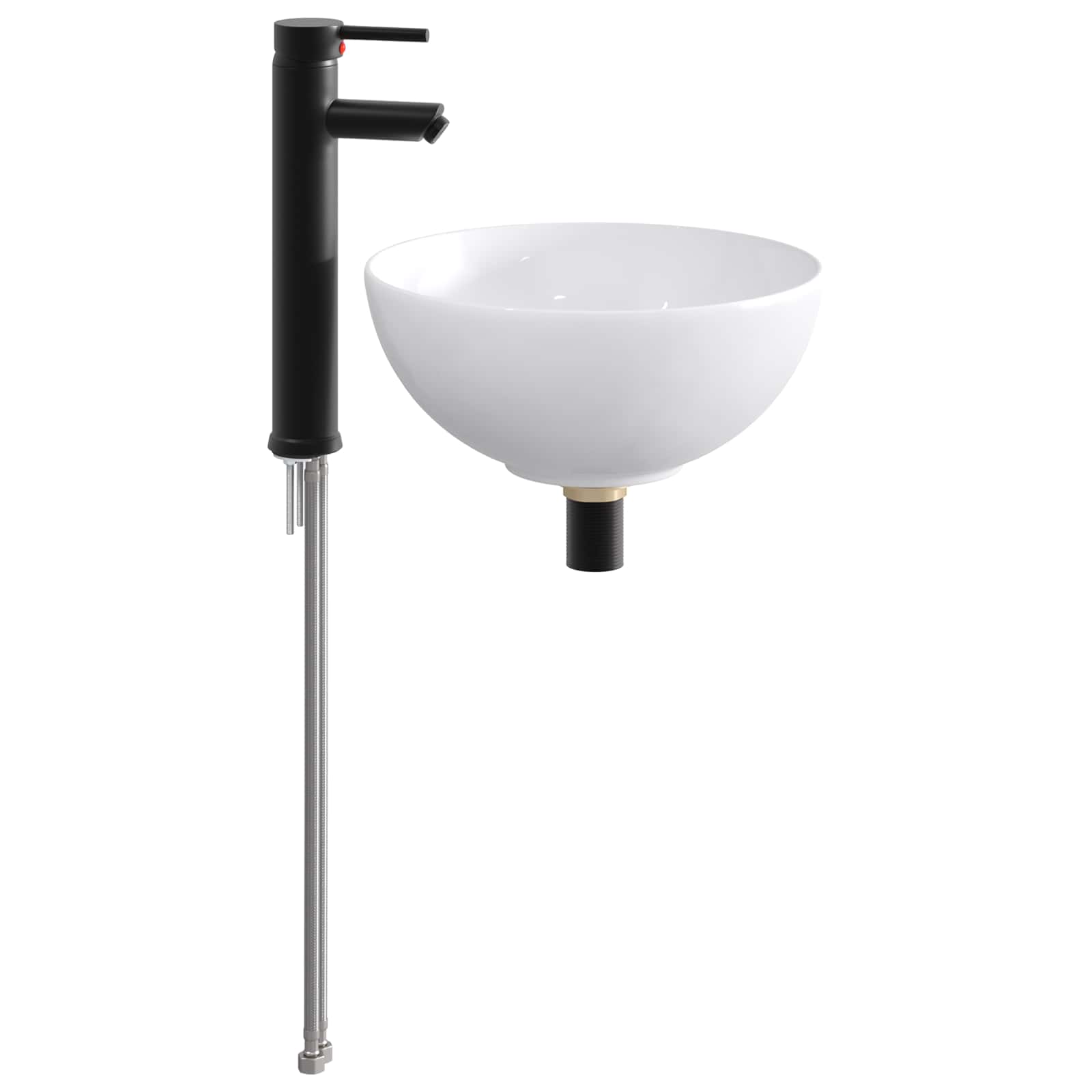 Umivaonik za kupaonicu Mat Crna 32 x 32 x 13 cm Metal