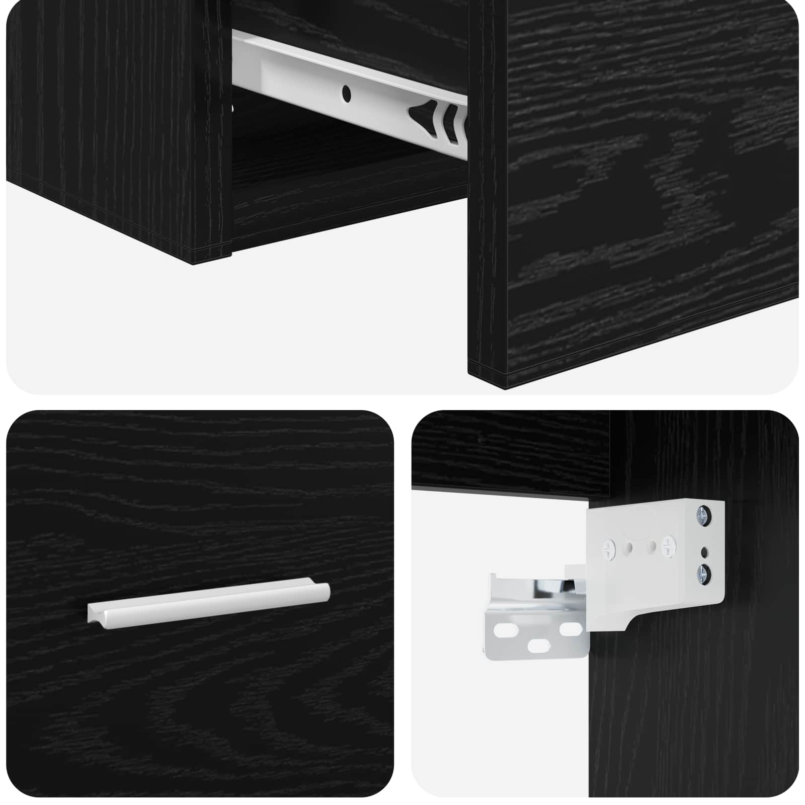 Umivaonik s policom Crni hrast 49,5 x 41 x 64,5 cm