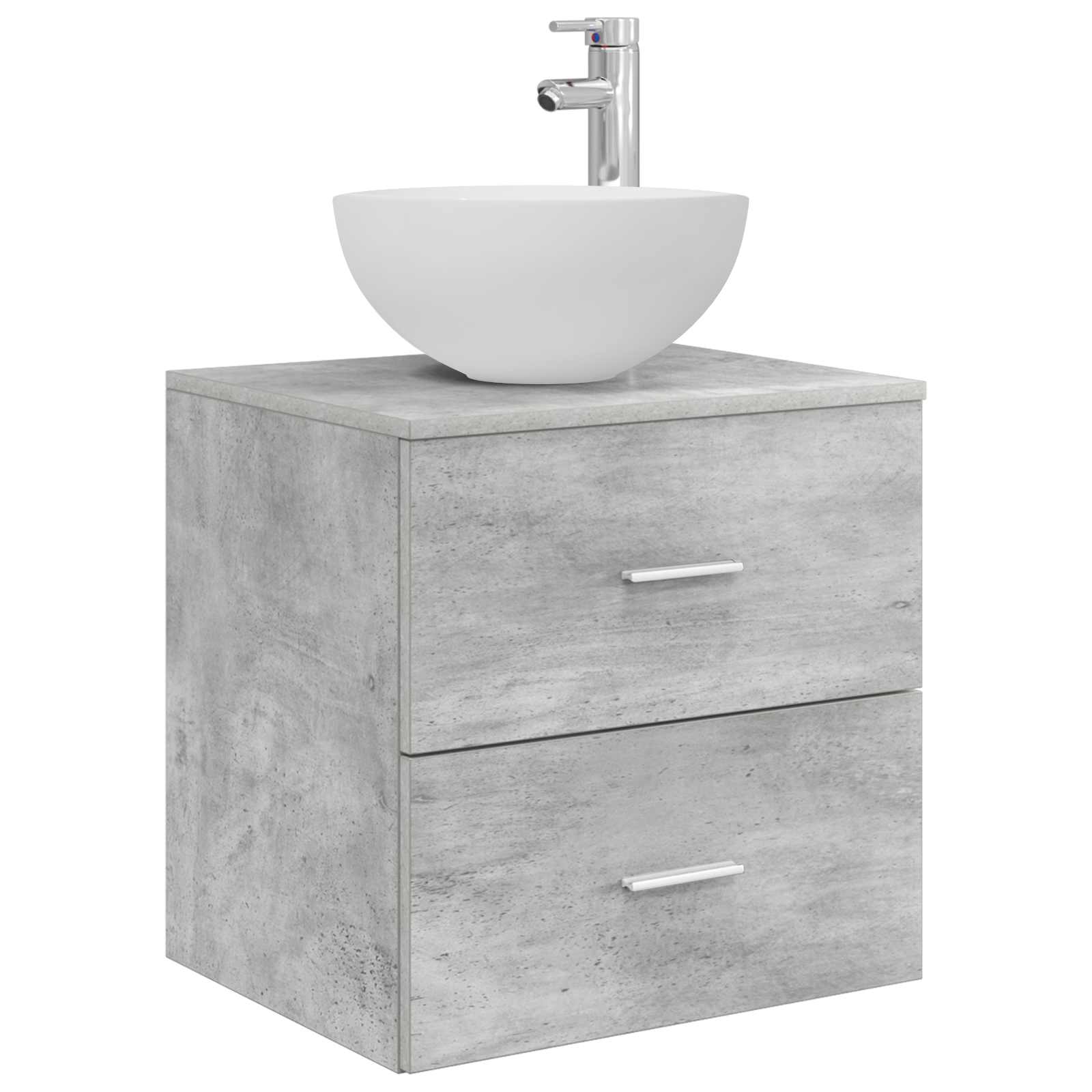 Umivaonik s policom Betonska siva 49,5 x 41 x 64,5 cm