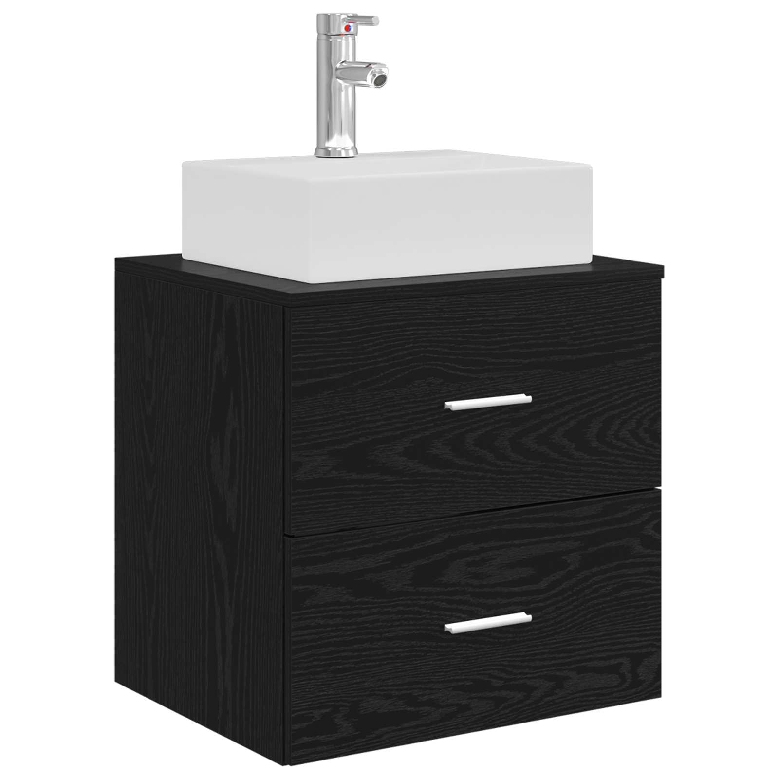 Umivaonik s policom Crni hrast 49,5 x 41 x 62,5 cm