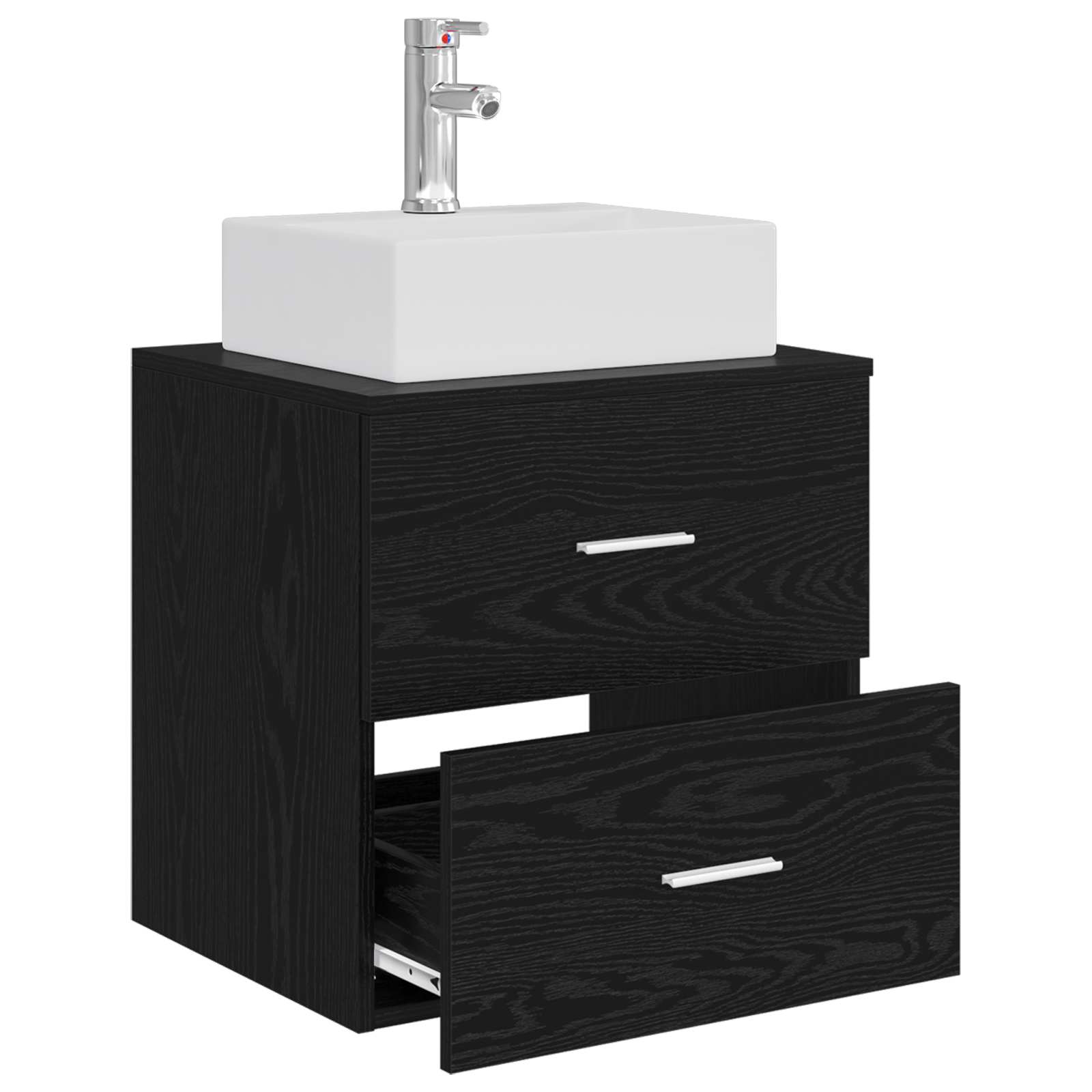 Umivaonik s policom Crni hrast 49,5 x 41 x 62,5 cm
