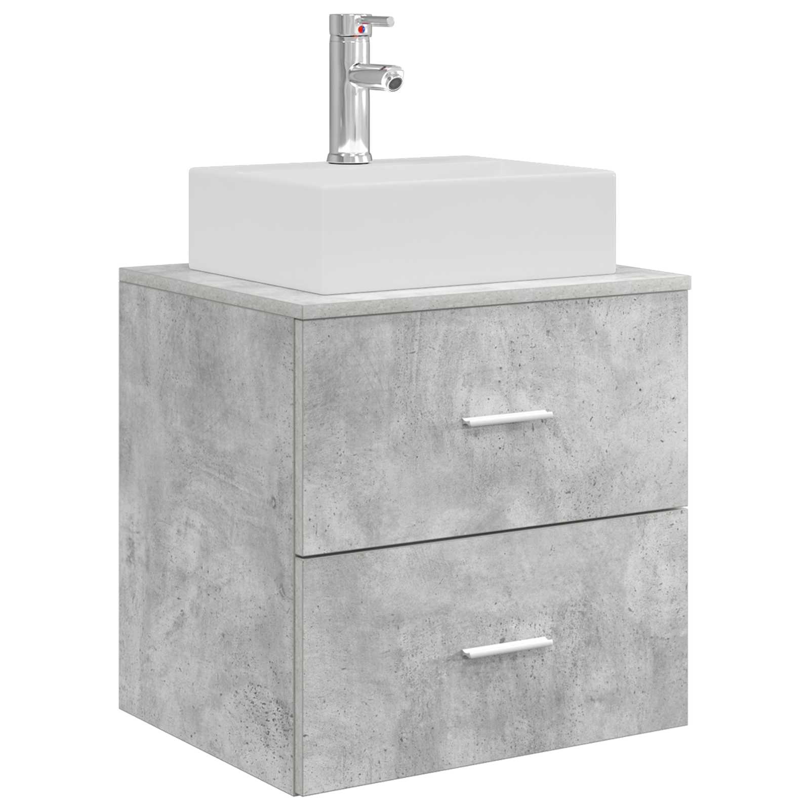 Umivaonik s policom Betonska siva 49,5 x 41 x 62,5 cm