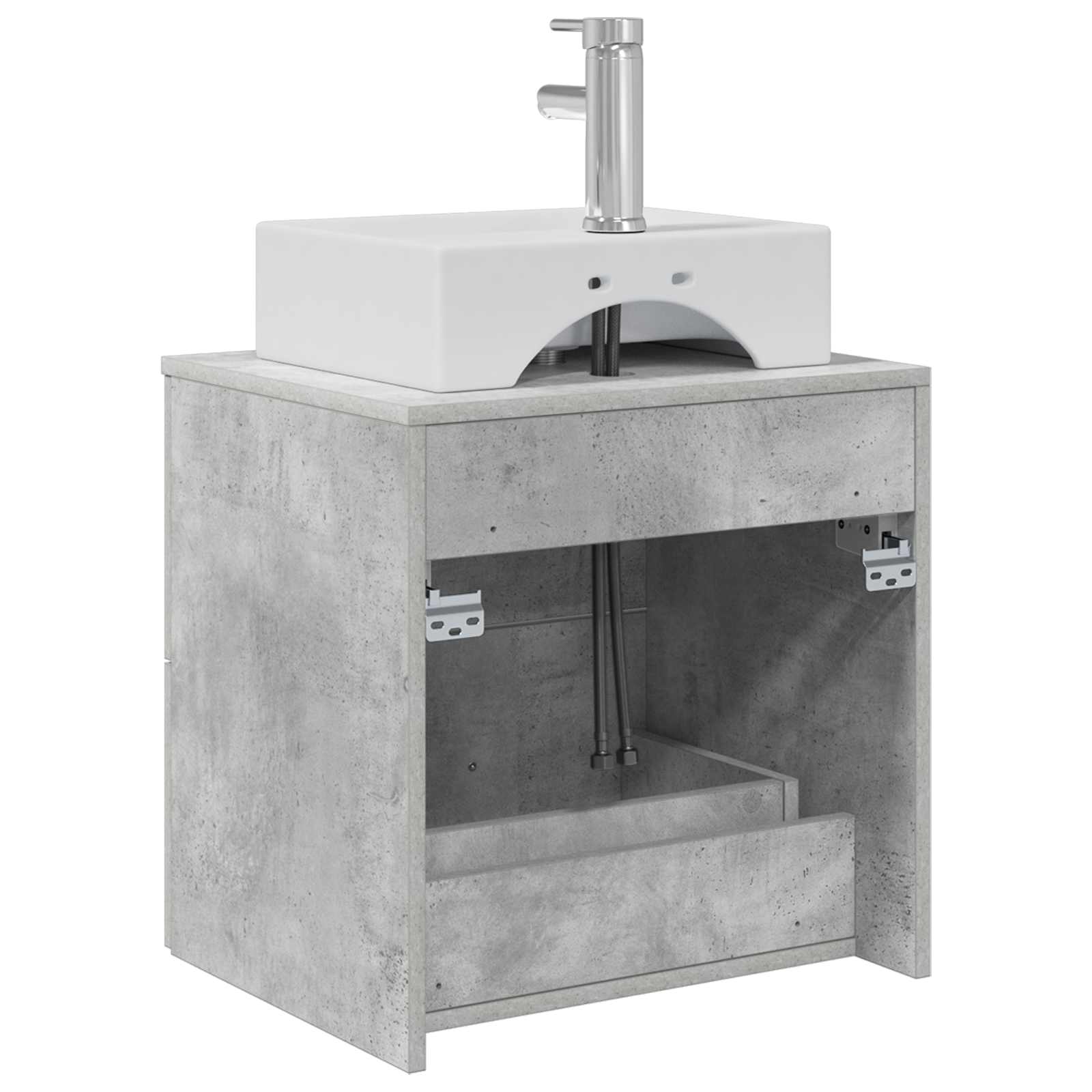 Umivaonik s policom Betonska siva 49,5 x 41 x 62,5 cm