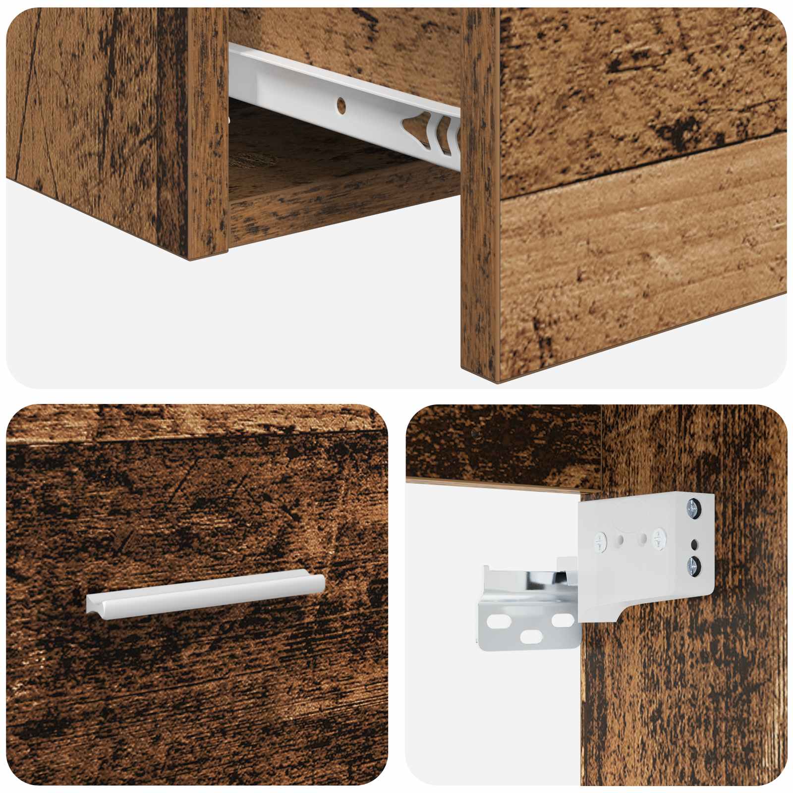 Umivaonik s policom Staro drvo 49,5 x 44,5 x 65 cm