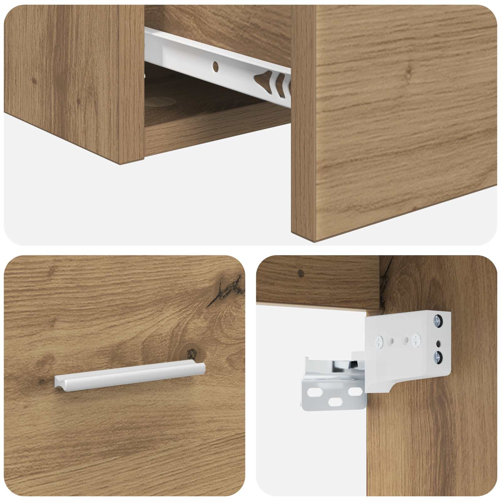 Umivaonik s policom Hrast artisan 49,5 x 44,5 x 65,5 cm