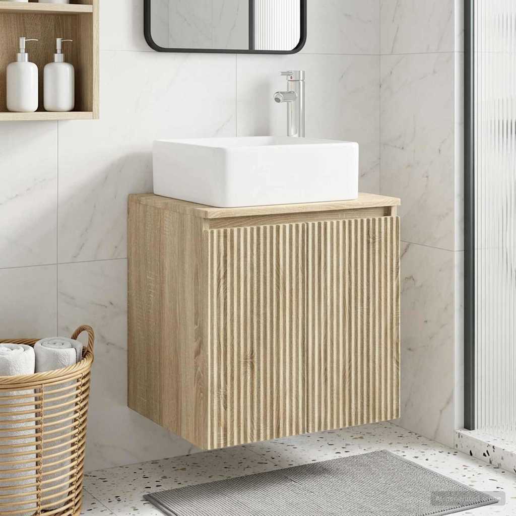 Umivaonik s policom Hrast sonoma 53 x 35 x 63 cm