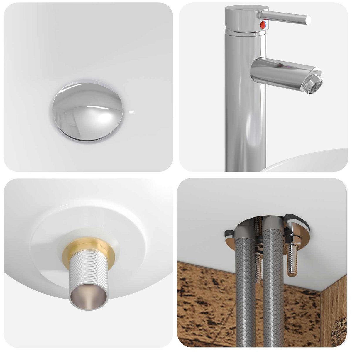 Umivaonik s policom Staro drvo 49,5 x 44,5 x 65 cm