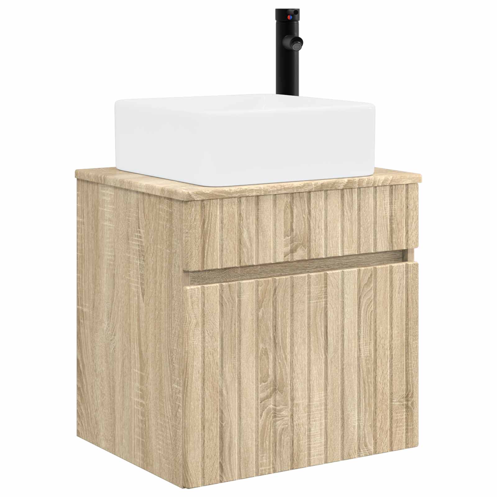 Umivaonik s policom za zid Hrast sonoma 49 x 41 x 63 cm