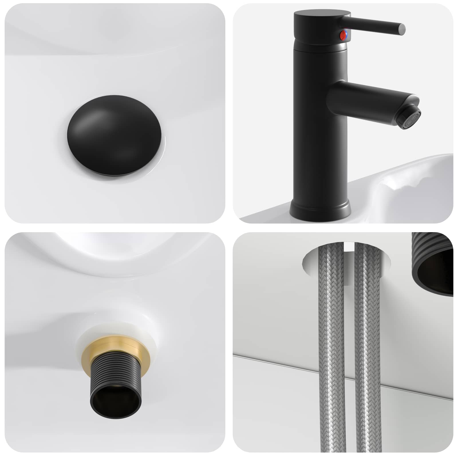 Kupaonska umivaonik s vješalicom Bijela visokog sjaja